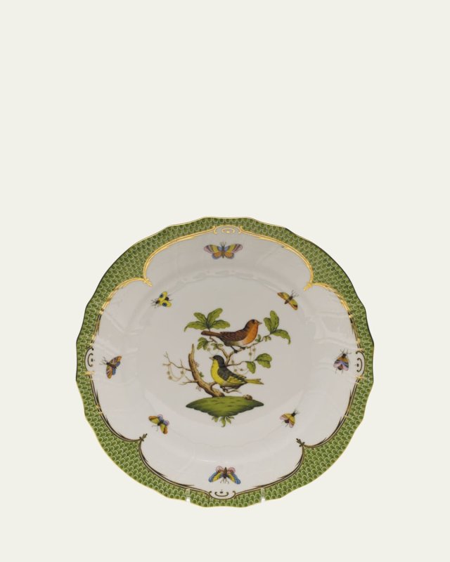 Rothschild Bird Green Motif 03 Dinner Plate